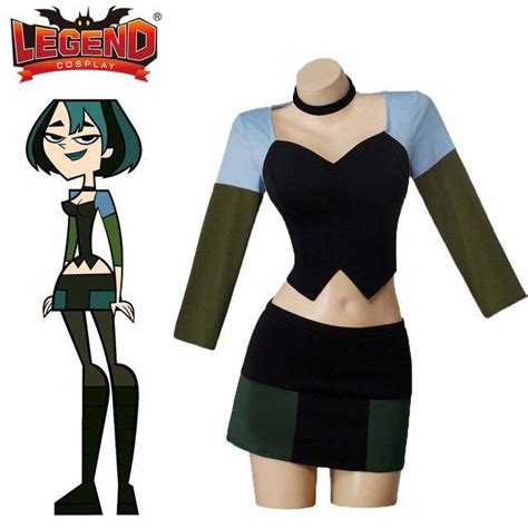 Womens Total Drama Island Gwen Cosplay Costume Suits Crop。